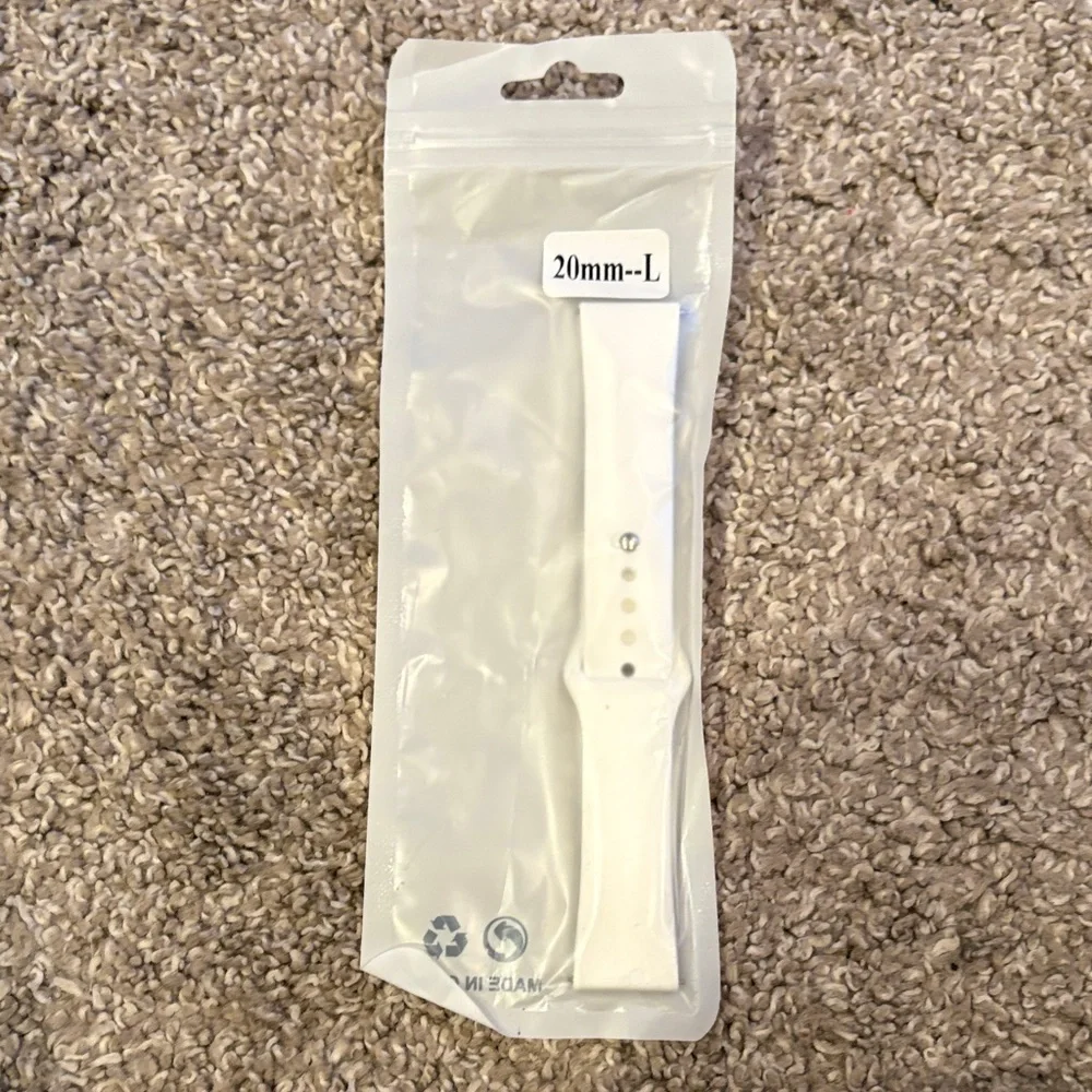 White Silicone 20mm Replacement Watch Band - Unbranded